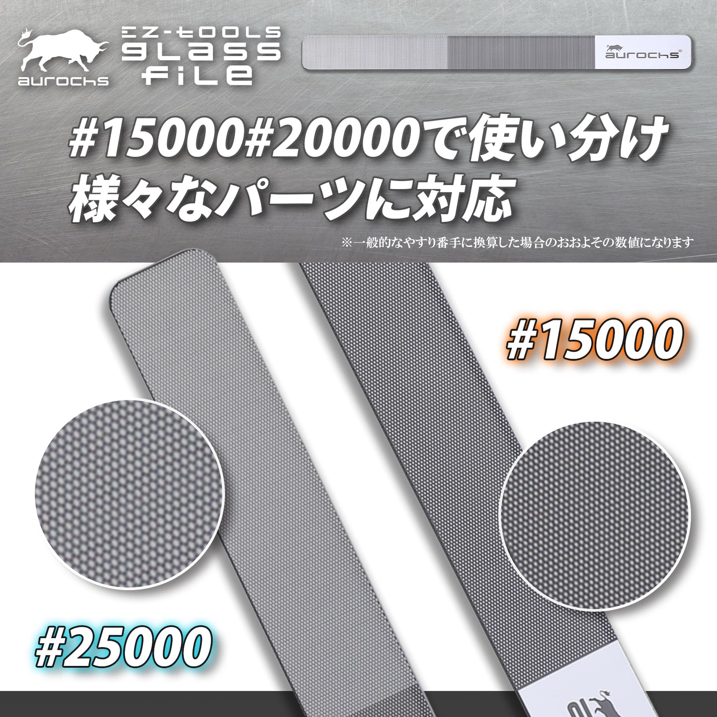 aurochs EZ-tools ガラスヤスリ ガンプラ プラモデル 模型 ゲート処理 鏡面仕上げ ミラーコート 2in1 #15000 #20000