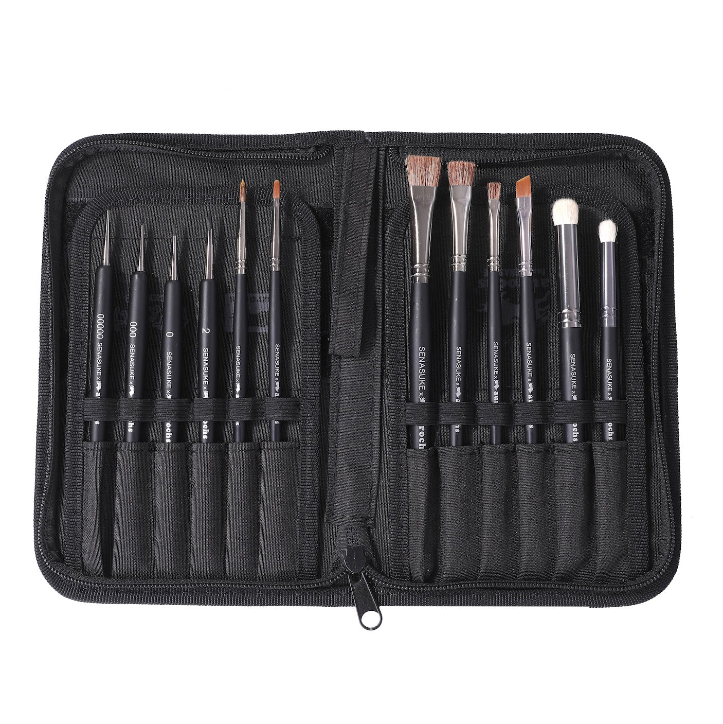【せなすけ監修】aurochs × SENASUKE BRUSH MASTER 12本セット プロペインターが選んだ究極の筆 細部描写 ウェザリング 塗装全工程に対応 せなすけコラボ