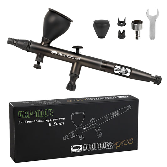 aurochs AERO CROSS PRO ACP-100B エアブラシ ハンドピース 0.3mm ダブルアクション プロ仕様