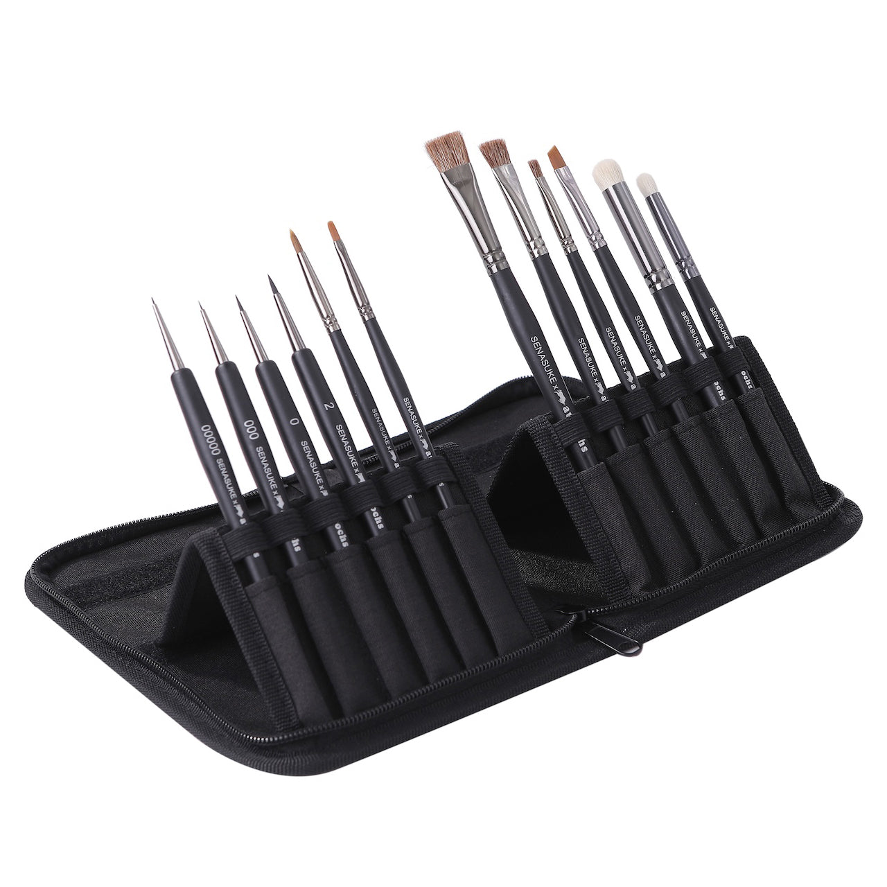 【せなすけ監修】aurochs × SENASUKE BRUSH MASTER 12本セット プロペインターが選んだ究極の筆 細部描写 ウェザリング 塗装全工程に対応 せなすけコラボ