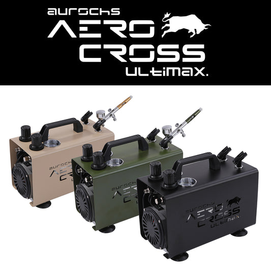 [aurochs] AERO CROSS ULTIMAX (アルティマックス）高性能コンプレッサー＆ダブルアクション ハンドピース エアブラシ
